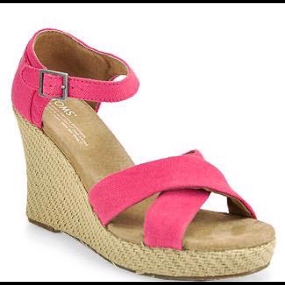 Toms espadrilles wedged sandals